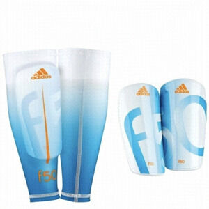 adidas soccer Shin Pads F50 Pro Lite  adult  XL 6'2" -6'5"  White/Blue